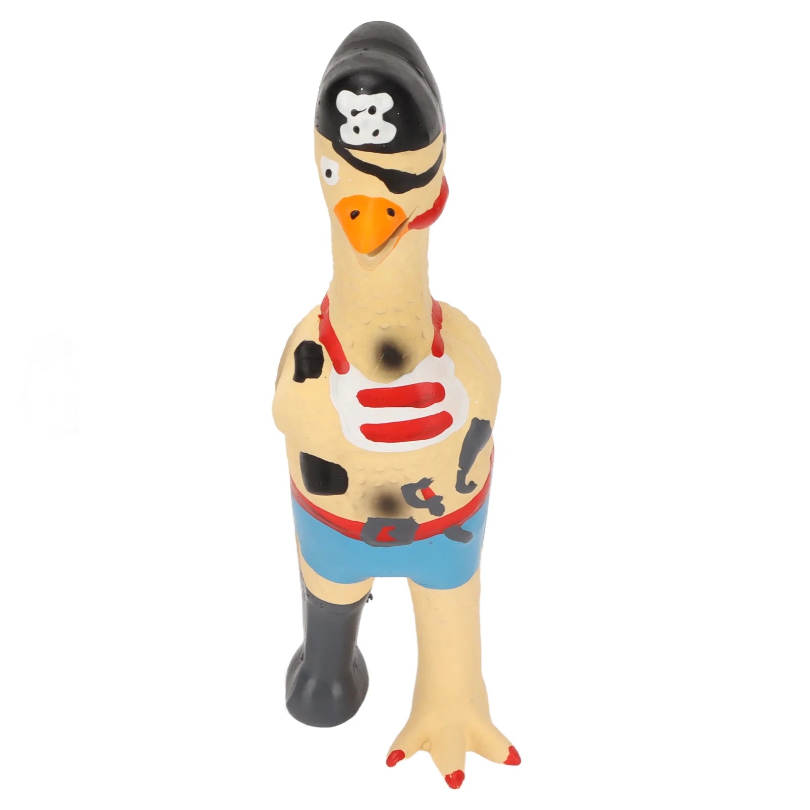 Squeaky Chicken Dog Toys, Dog Toy Teeth Grinding Hand Painted Easy to Clean Bite Resistant for Dogs Pirate Chicken,Ok Chicken,Chef Chicken,Flying Chicken