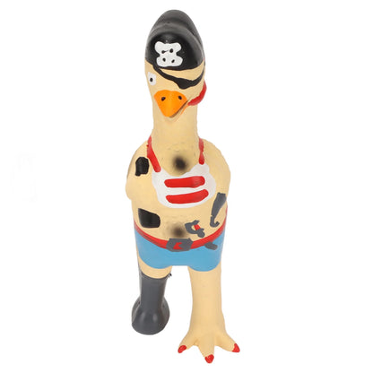Squeaky Chicken Dog Toys, Dog Toy Teeth Grinding Hand Painted Easy to Clean Bite Resistant for Dogs Pirate Chicken,Ok Chicken,Chef Chicken,Flying Chicken