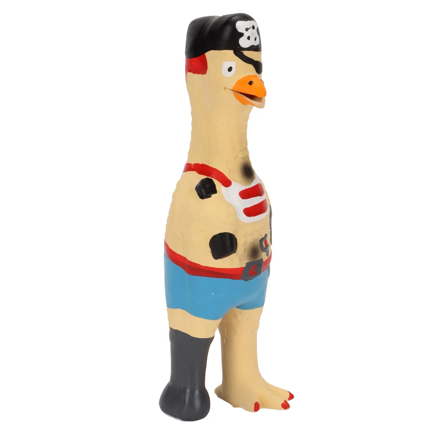 Squeaky Chicken Dog Toys, Dog Toy Teeth Grinding Hand Painted Easy to Clean Bite Resistant for Dogs Pirate Chicken,Ok Chicken,Chef Chicken,Flying Chicken