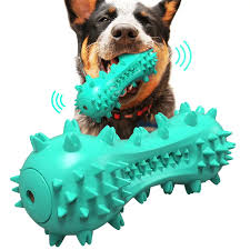 rubber dog teeth cleaning chew toy